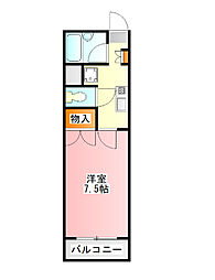 セラルセイム 1Kの間取図画像