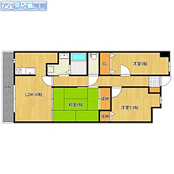 ヴィーナスタウン 3階3LDKの間取り