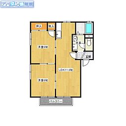 エス・テ・シャトー青山C 2LDKの間取図画像