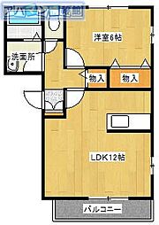 ライフ青山 1階1LDKの間取り