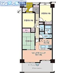 ダイアパレス青山彩都 3LDKの間取図画像