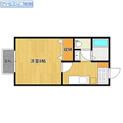 マスエハウス 1Kの間取図画像