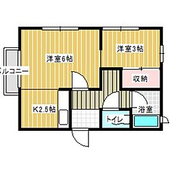 セフィノス ワンルームの間取図画像