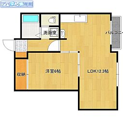 ジョイフル南台 1LDKの間取図画像