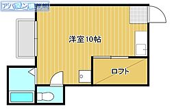 メゾンシャローム ワンルームの間取図画像