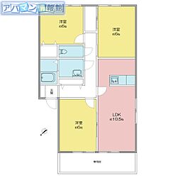 サンライフミカサ 3LDKの間取図画像