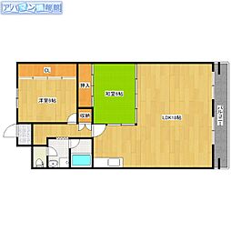 リバティープラザ青山 2LDKの間取図画像