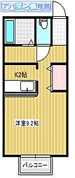 エスティ ワンルームの間取図画像