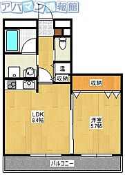 ストーンリバー 1LDKの間取図画像