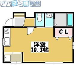アルチェ下早通 ワンルームの間取図画像