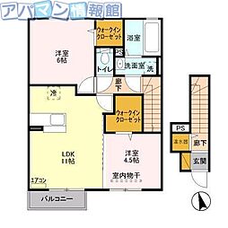 グリーンアベニュー2 2LDKの間取図画像