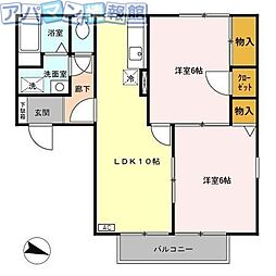 セレニティ荻川 2LDKの間取図画像