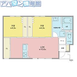 モントまるやまB棟 1階/-