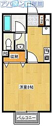 リヴェールT 1Kの間取図画像