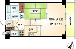 ライオンズガーデン箱根壱番館 1LDKの間取図画像
