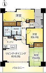 ナイスロイヤルテラス小田原城山 3LDKの間取図画像