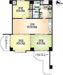 間取図画像 3LDK