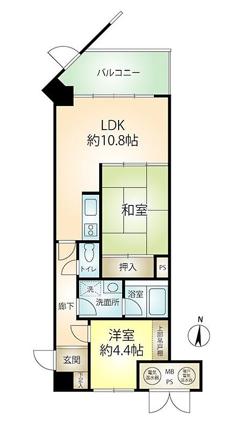 【間取図】眺望が魅力的なお部屋です