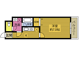 ユーミーマンション緑ケ丘 1Kの間取図画像