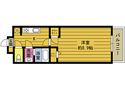 ガーデンハウス石垣 1Kの間取図画像