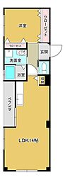 マンション山本 2DKの間取図画像