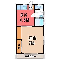 フラットコート  ｜ 栃木県真岡市並木町3丁目（賃貸アパート1DK・2階・33.12㎡） その1