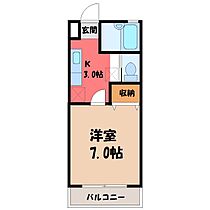 栃木県宇都宮市宝木本町（賃貸アパート1K・1階・23.19㎡） その2