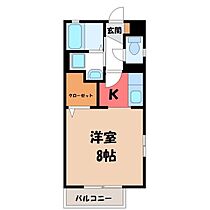 栃木県宇都宮市下岡本町（賃貸アパート1K・1階・27.08㎡） その2