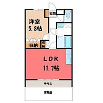 スプリームガーデン  ｜ 栃木県下野市文教1丁目（賃貸アパート1LDK・1階・44.00㎡） その2