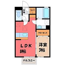 栃木県下野市下古山（賃貸アパート1LDK・1階・29.44㎡） その2