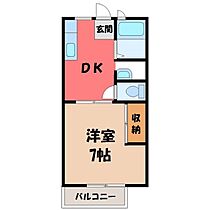 栃木県塩谷郡高根沢町光陽台5丁目（賃貸アパート1DK・2階・27.08㎡） その2