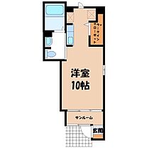 栃木県宇都宮市岩曽町（賃貸アパート1R・1階・27.94㎡） その2