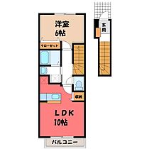 ヴィラ アルぺ モンテ  ｜ 栃木県真岡市並木町3丁目（賃貸アパート1LDK・2階・42.80㎡） その2