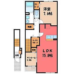 雀宮駅 7.4万円