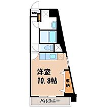 栃木県宇都宮市西1丁目（賃貸マンション1R・2階・32.09㎡） その2