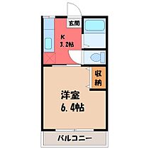 栃木県宇都宮市鶴田町（賃貸アパート1K・1階・23.18㎡） その2