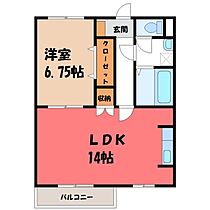 栃木県宇都宮市駒生町（賃貸アパート1LDK・2階・49.27㎡） その2