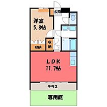 栃木県真岡市高勢町2丁目（賃貸アパート1LDK・1階・44.00㎡） その2