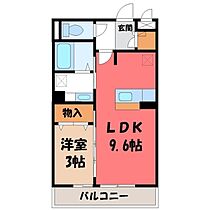 栃木県宇都宮市駒生2丁目（賃貸アパート1LDK・3階・33.39㎡） その2