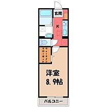 栃木県宇都宮市御幸ケ原町（賃貸マンション1K・1階・32.78㎡） その2