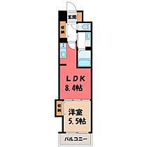 栃木県宇都宮市西2丁目（賃貸マンション1LDK・6階・36.51㎡） その2