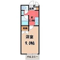 栃木県宇都宮市川俣町（賃貸アパート1K・2階・27.60㎡） その2