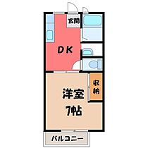 栃木県塩谷郡高根沢町光陽台5丁目（賃貸アパート1DK・2階・27.08㎡） その2