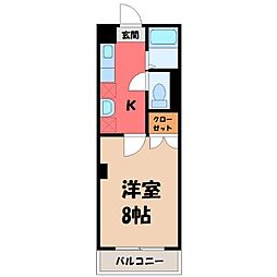 東武宇都宮線 東武宇都宮駅 徒歩8分 2階/-