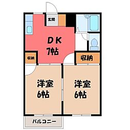 東武宇都宮線 江曽島駅 徒歩13分 2階/-