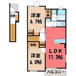 東武宇都宮線 壬生駅 徒歩5分 2階/-