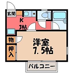 JR東北本線 宇都宮駅 バス20分 陽西中西下車 徒歩6分 1階/-