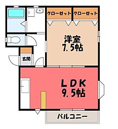 東武宇都宮線 東武宇都宮駅 バス9分 仁良塚街道入口下車 徒歩2分 2階/-