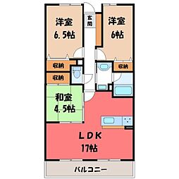 サーパス駅東公園 3LDKの間取図画像
