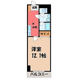 LOTUSMARSH元今泉 1Kの間取図画像